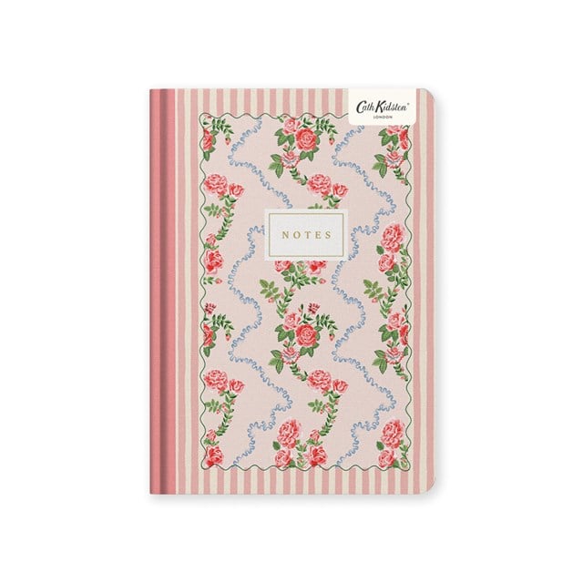 Ohh Deer Cath Kidston Tasarımı A5 192 Sayfa Sert Kapak Çizgili Defter Rose Flutter Stripe 13214