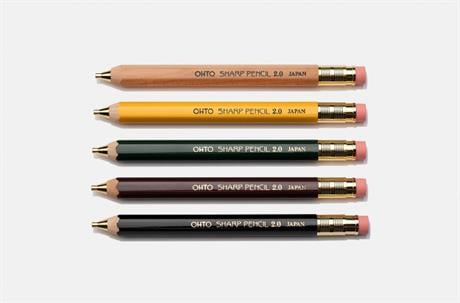 Ohto-Ohto Wooden Versatil Kalem 2.0mm Sarı Aps 680 E-Mekanik Uçlu Kalem-4-Milagron.com