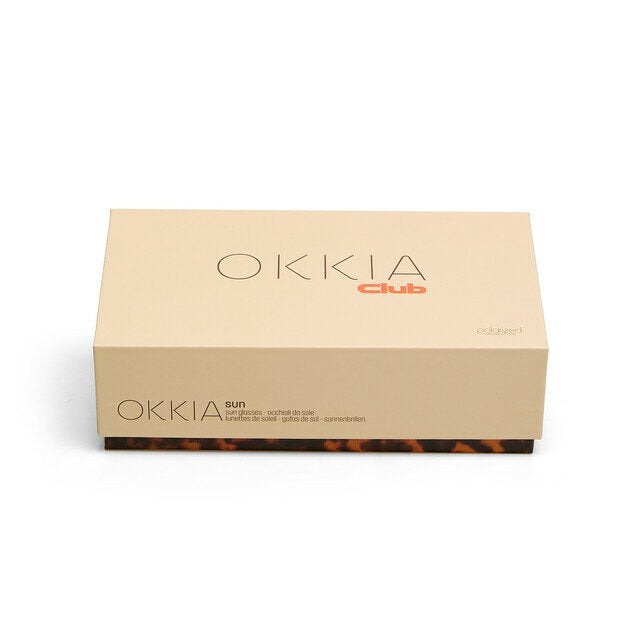Okkia Club Alicudi Yeşil Lens Polarize Güneş Gözlüğü Klasik Havana