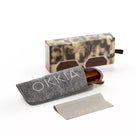 Okkia-Okkia Andrea Altıgen Unisex Güneş Gözlüğü Pembe Havana-Güneş Gözlüğü-3-Milagron.com