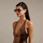 Okkia-Okkia Andrea Altıgen Unisex Güneş Gözlüğü Pembe Havana-Güneş Gözlüğü-7-Milagron.com