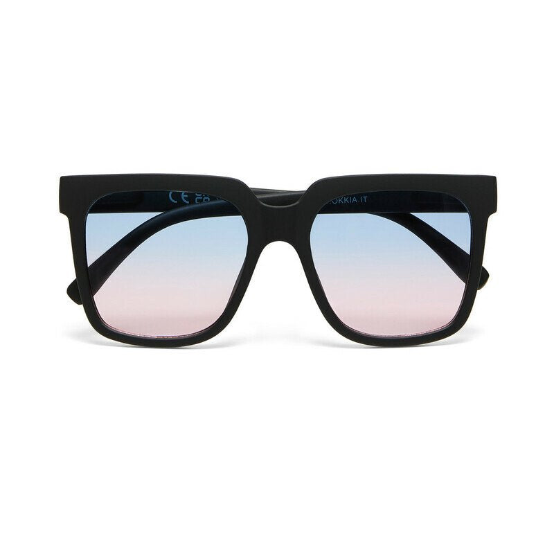 Okkia Roma Unisex Güneş Gözlüğü Siyah / Lens: Mavi/Pembe Gradyan