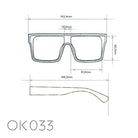 Okkia Tokyo Unisex Güneş Gözlüğü Siyah / Lens : Turuncu