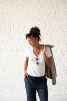 One Of Us-Dennis Helps Maya T-shirt ( Çift Kat V Yaka )-T-Shirts-1-Milagron.com