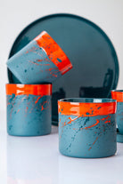 Only Cocoon-Flux Yeşil & Kırmızı El Yapımı Porselen Bardak-Bardak-2-Milagron.com