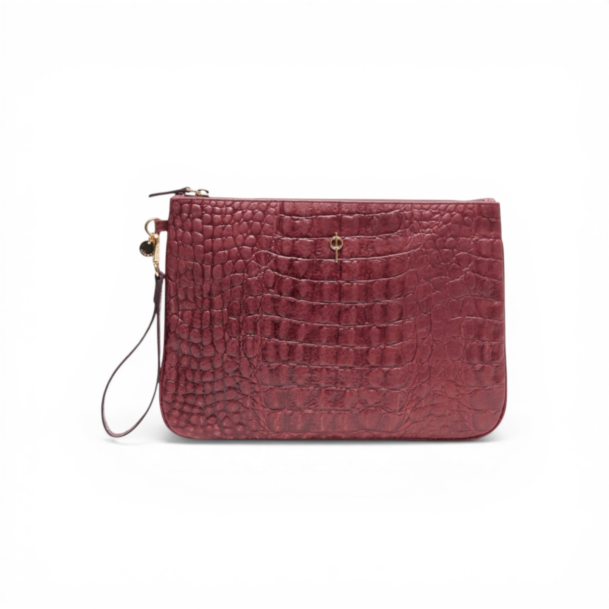 Croco Clutch Cherry