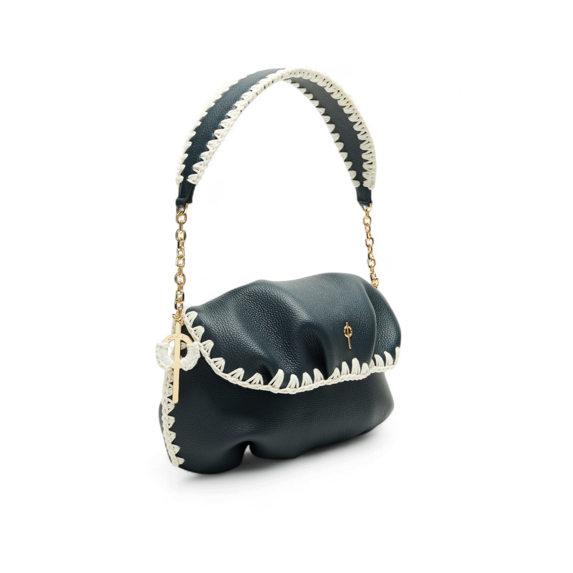 Otrera-Leda Macrame Navy-Clutch-3-Milagron.com