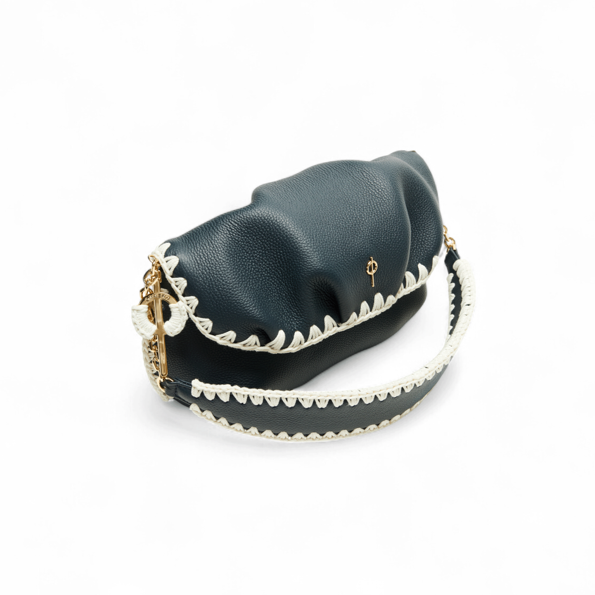 Otrera-Leda Macrame Navy-Clutch-5-Milagron.com