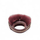 Otrera-Round Fluffy Burgundy-El Çantası-3-Milagron.com