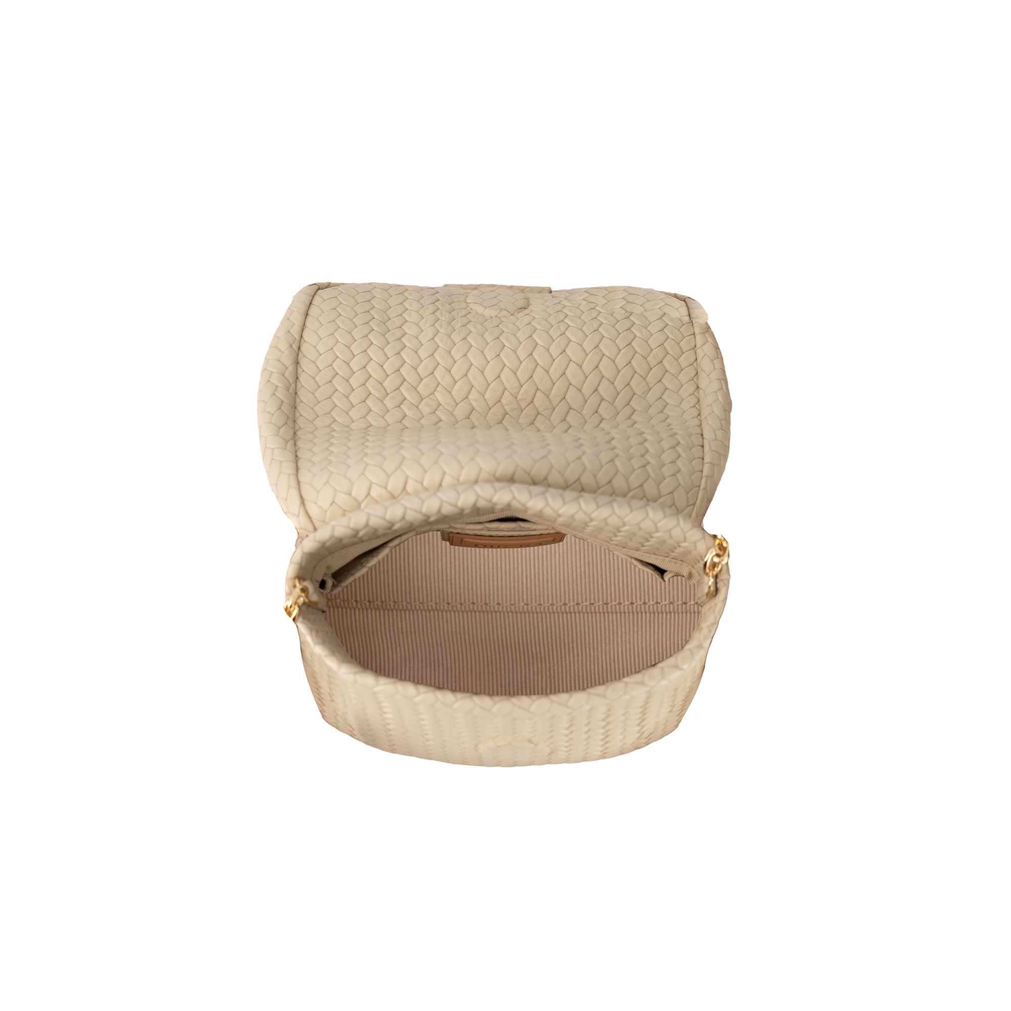 Otrera-SORUNLU - Baby Leda Braid Beige-Omuz Çantası-3-Milagron.com