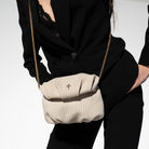 Otrera-SORUNLU - Baby Leda Braid Beige-Omuz Çantası-4-Milagron.com