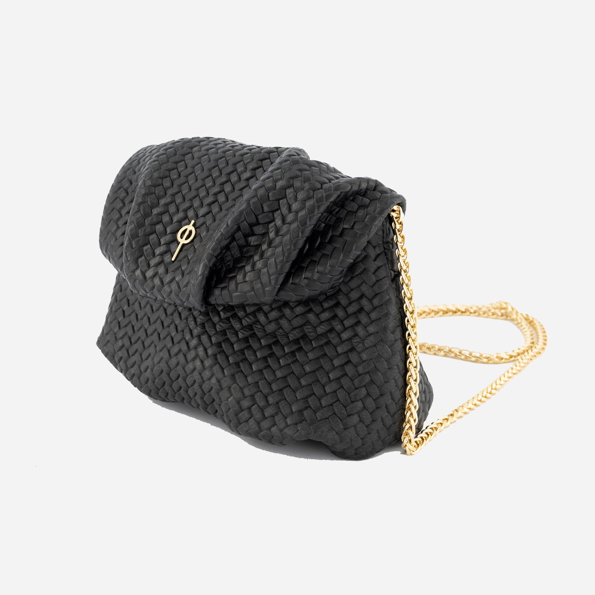 Otrera-SORUNLU - Baby Leda Braid Black-Omuz Çantası-2-Milagron.com