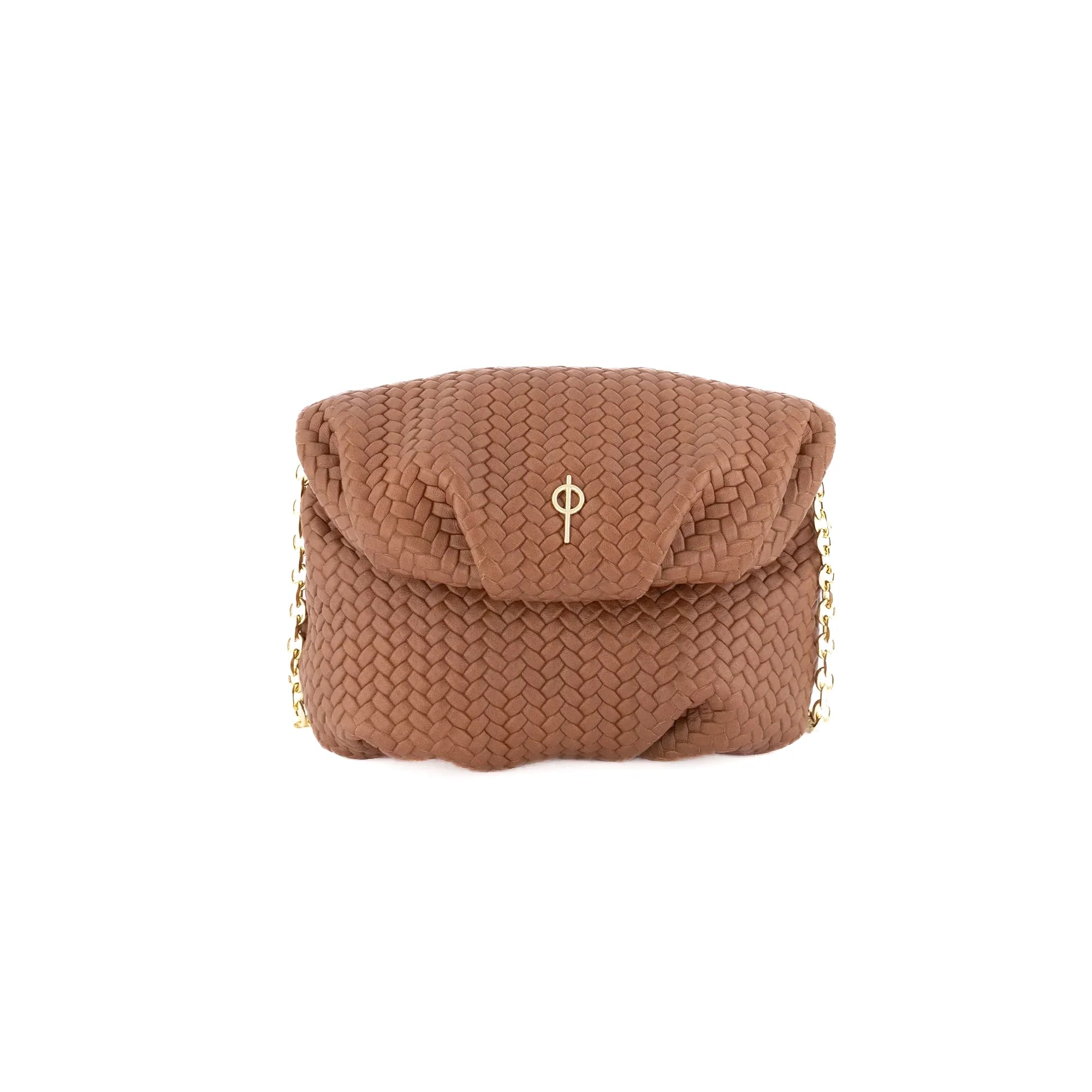 Otrera-SORUNLU - Baby Leda Braid Brown-Omuz Çantası-1-Milagron.com