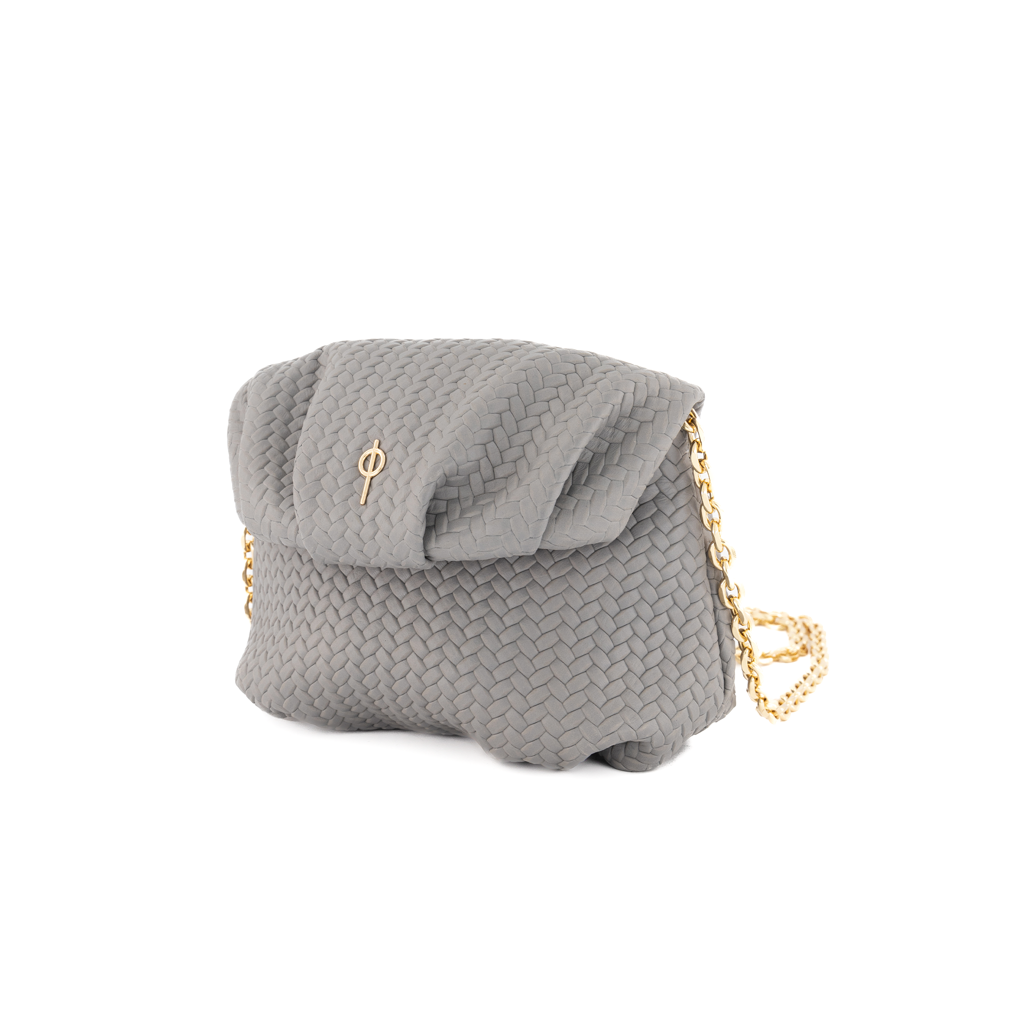 Otrera-SORUNLU - Baby Leda Braid Grey-Omuz Çantası-2-Milagron.com