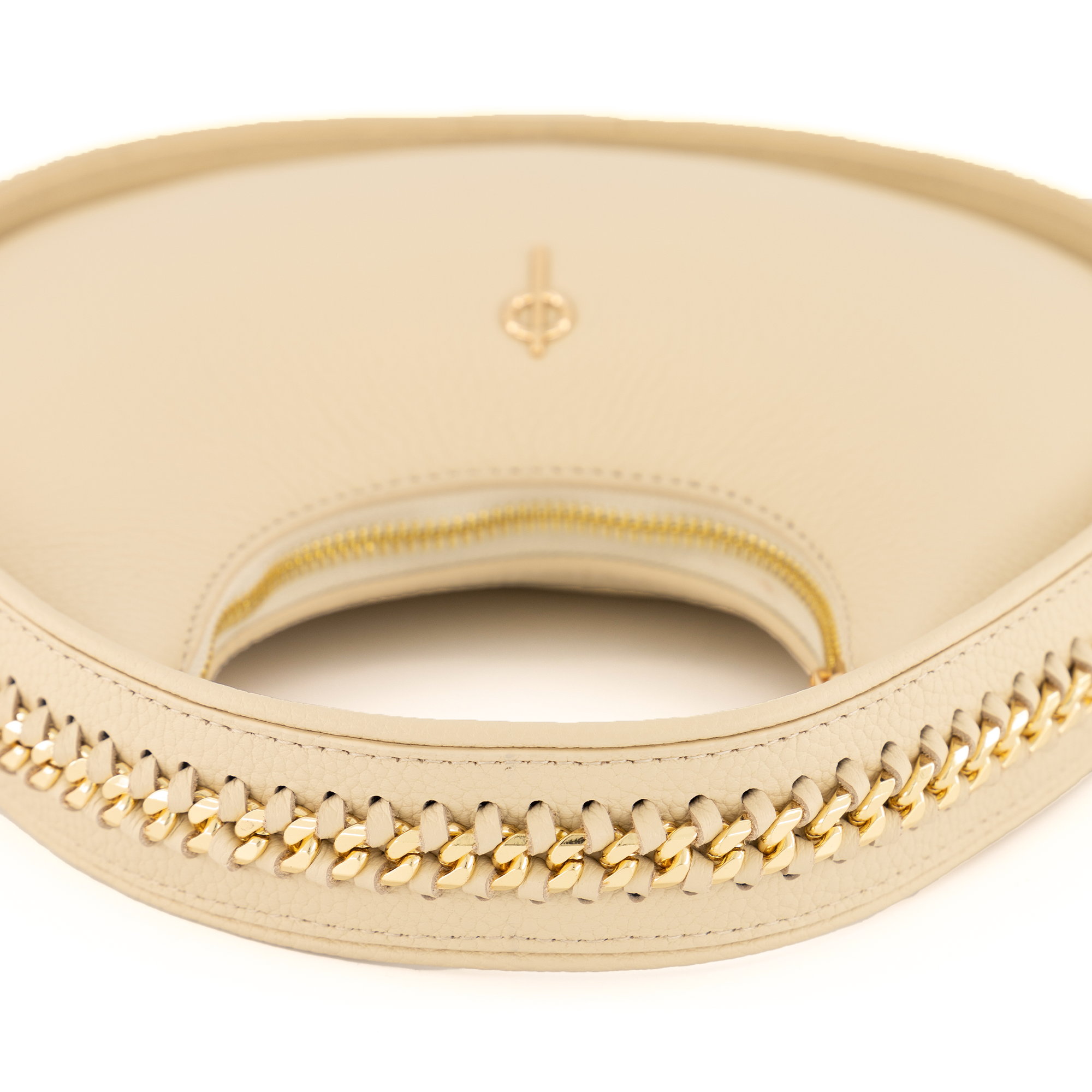 Otrera-SORUNLU - Round Chain Bag Beige-Omuz Çantası-5-Milagron.com