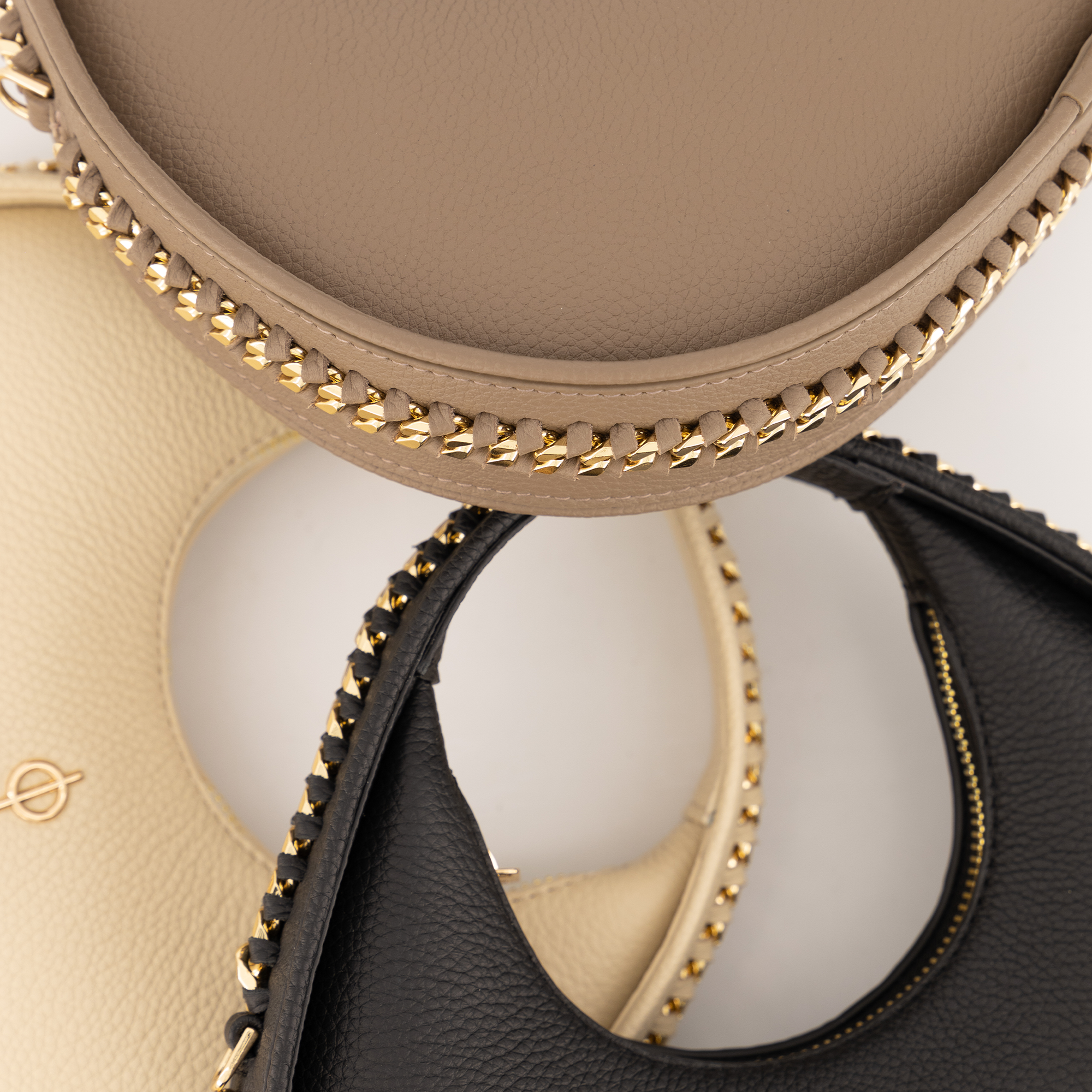 Otrera-SORUNLU - Round Chain Bag Beige-Omuz Çantası-9-Milagron.com