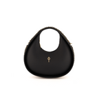 Otrera-SORUNLU - Round Chain Bag Black-Omuz Çantası-1-Milagron.com