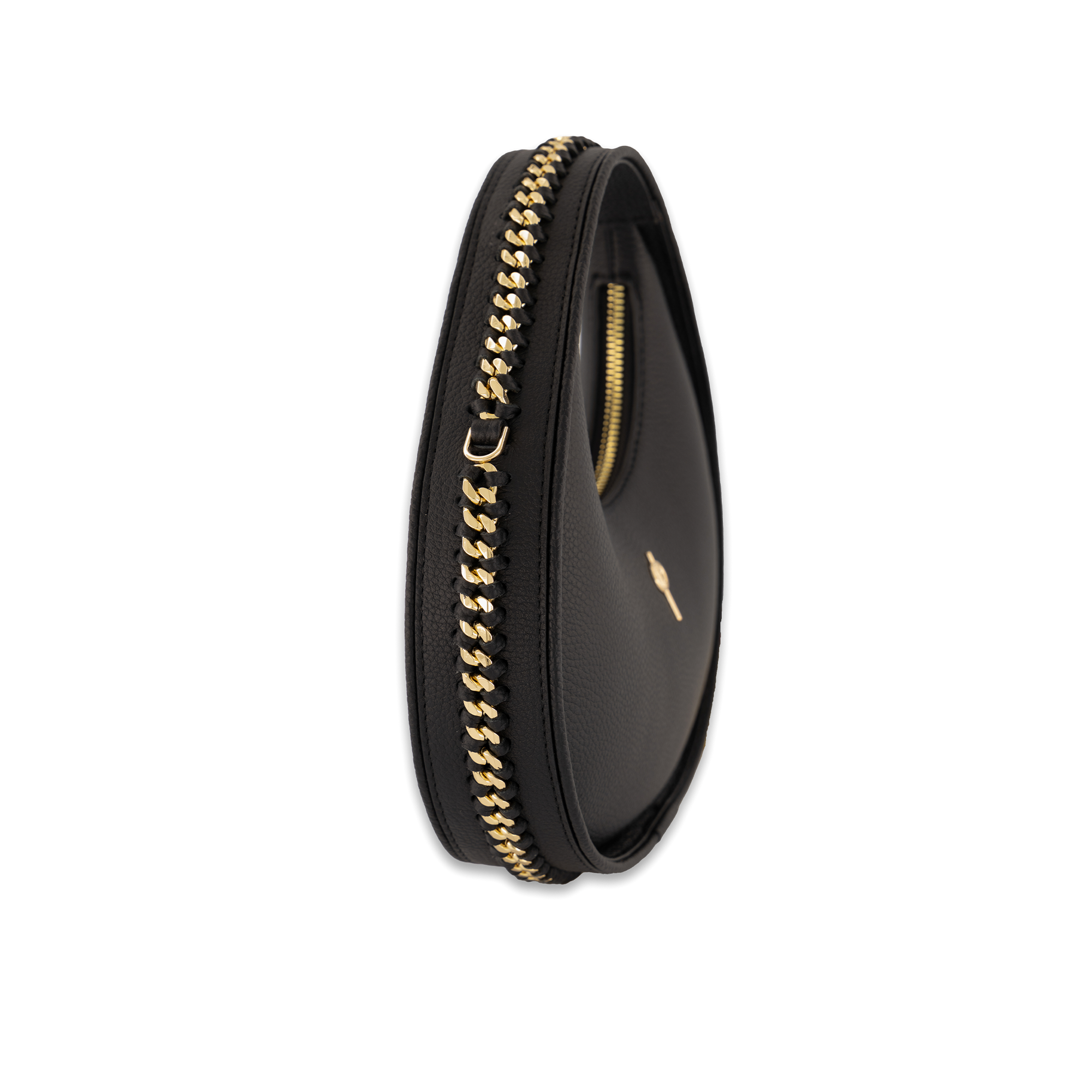 Otrera-SORUNLU - Round Chain Bag Black-Omuz Çantası-6-Milagron.com