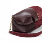 Otrera-Two Colored Leda Burgundy-Omuz Çantası-3-Milagron.com