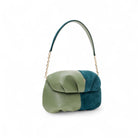 Otrera-Two Colored Leda Green-Omuz Çantası-2-Milagron.com