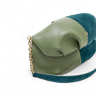 Otrera-Two Colored Leda Green-Omuz Çantası-3-Milagron.com
