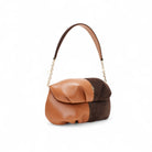 Otrera-Two Colored Leda Tan-Omuz Çantası-2-Milagron.com