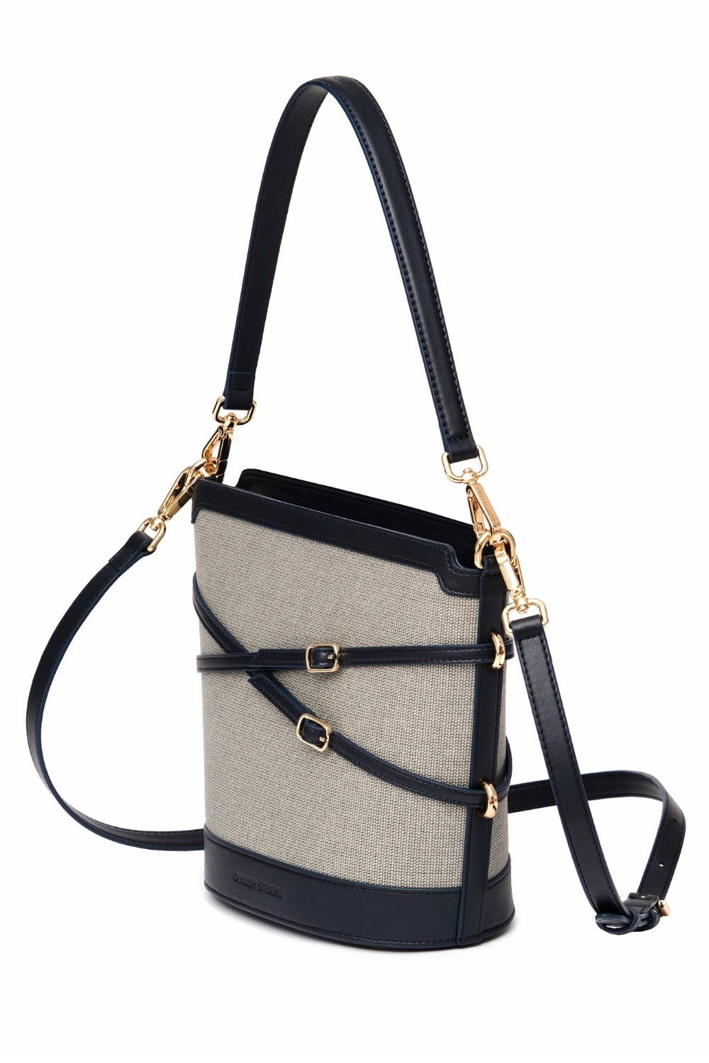 Glacier Canvas Vegan Deri Bucket Çanta - 3