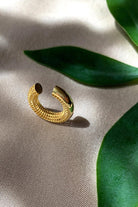 PACAL-Midi Luki Parlak Altın Kaplama Kıkırdak Küpesi-Küpe-3-Milagron.com