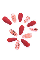 POP Beauty-Kadın Kırmızı Takma Tırnak Seti Ve Yapıştırıcı-Takma Tırnak ve Aksesuarları-1-Milagron.com