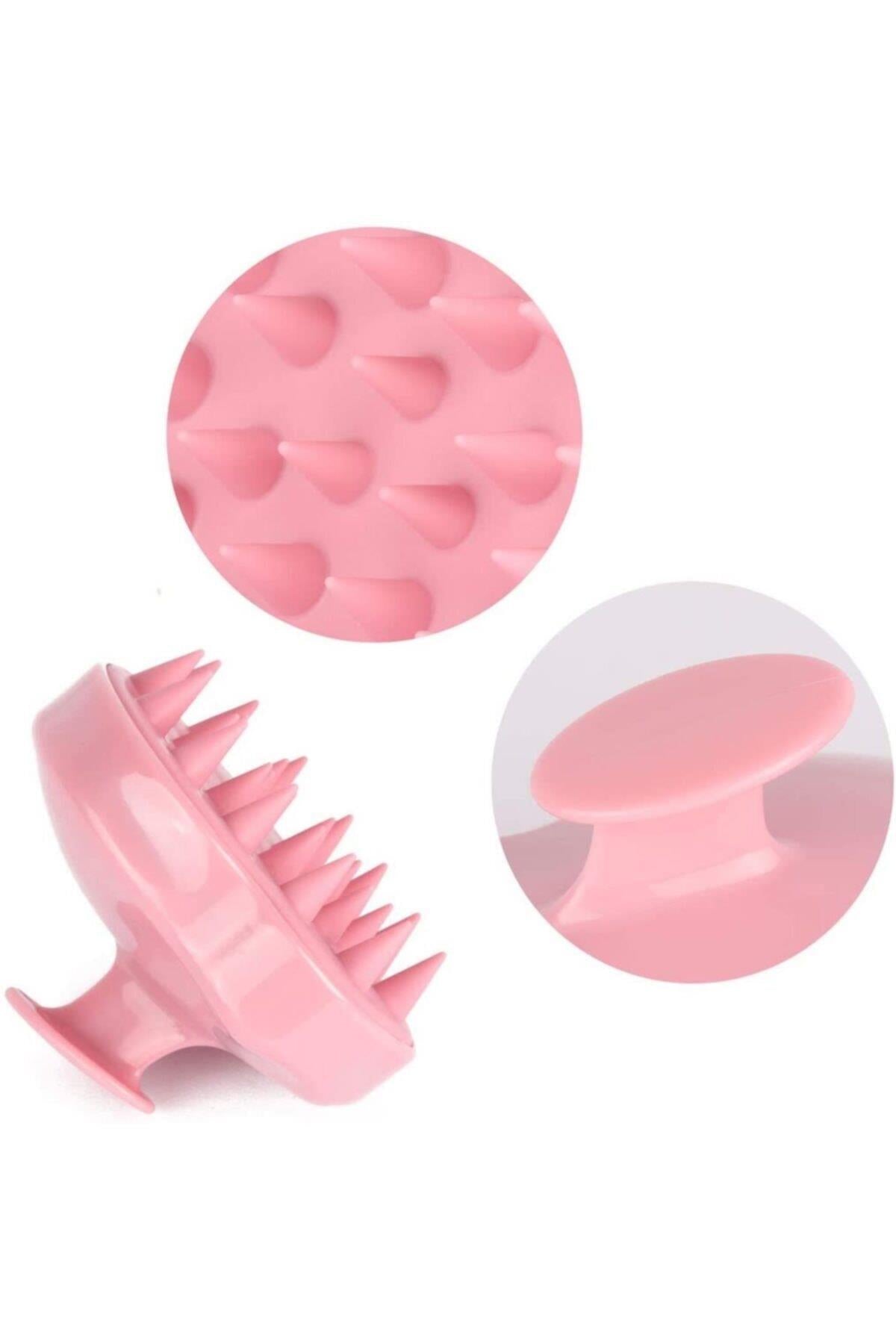Pop Beauty Saç Bakım Fırçası, Saç Derisine Masaj Yapan Şampuan Tarağı, Duş Fırçası (Pembe) Popbeauty0002