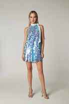 Petra Petrova-Alexis Buz Mavisi Payetli Elbise-Elbise-2-Milagron.com