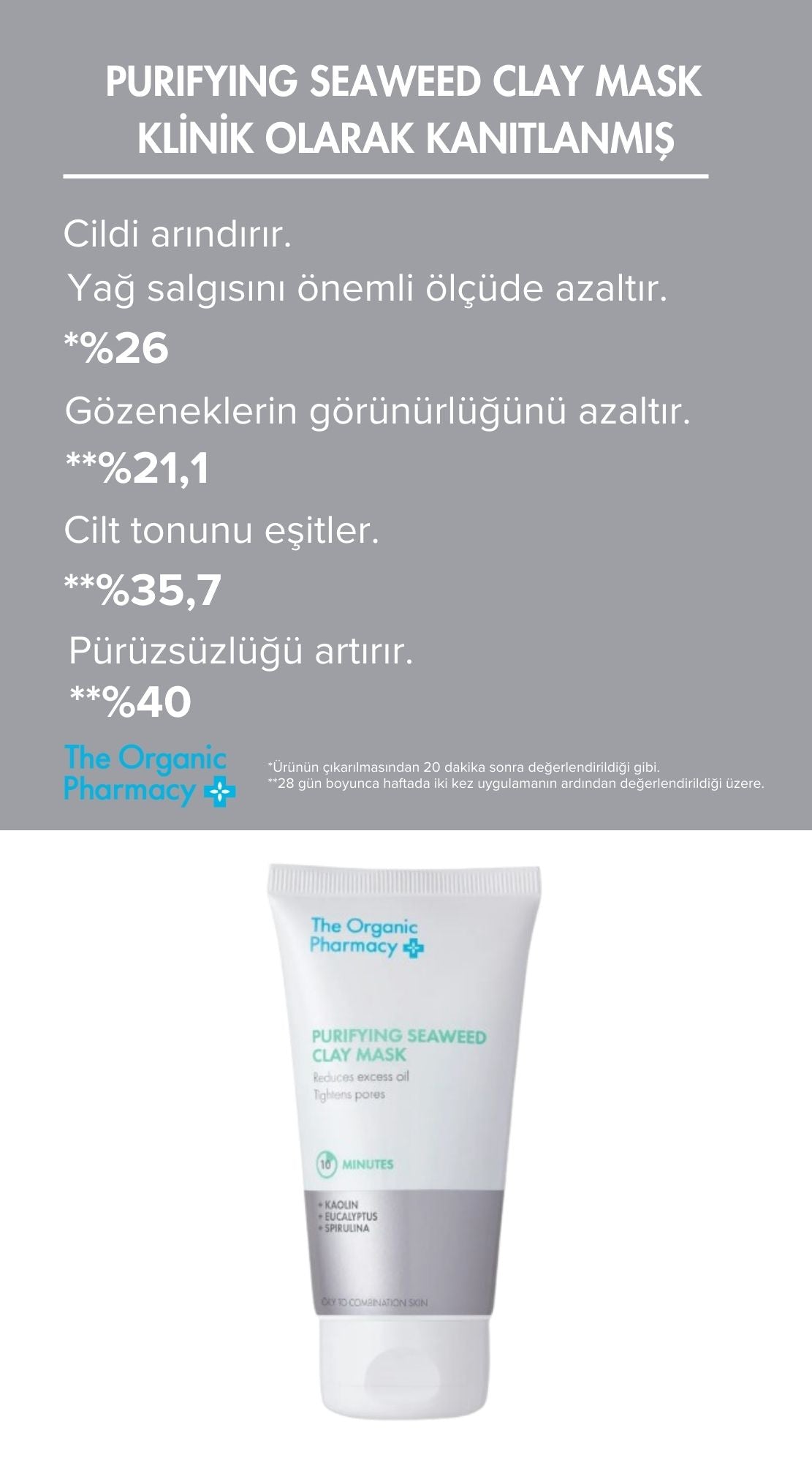Purıfyıng Seaweed Clay Mask - Arındırıcı Deniz Yosunu Kil Maskesi 60Ml