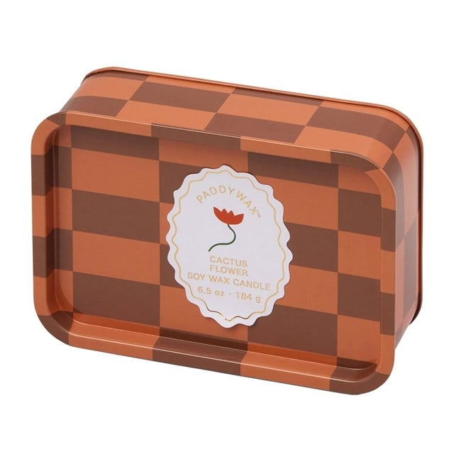 Paddywax A Dopo 184G Flower Cactus Printed Tin Candle - Cactus Flower & Gardenia