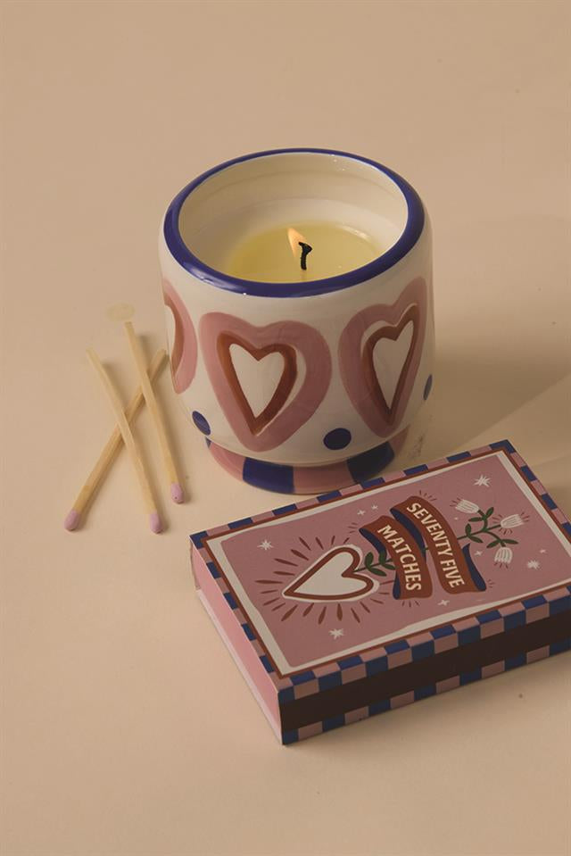 Paddywax-A Dopo Luxury Artisan El Boyaması 226g Mum Kalpler Rosewood Vanilla-Mum-4-Milagron.com