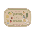 Paddywax Bistro Meyer Lemon Printed Tin Candle - Tangerine & Strawberry 127 Gr Mum