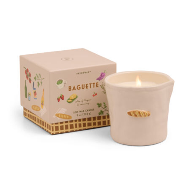 Paddywax Bistro Range Seramik Candle - Baguette - Rosemary & Thymes 226 Gr. Mum