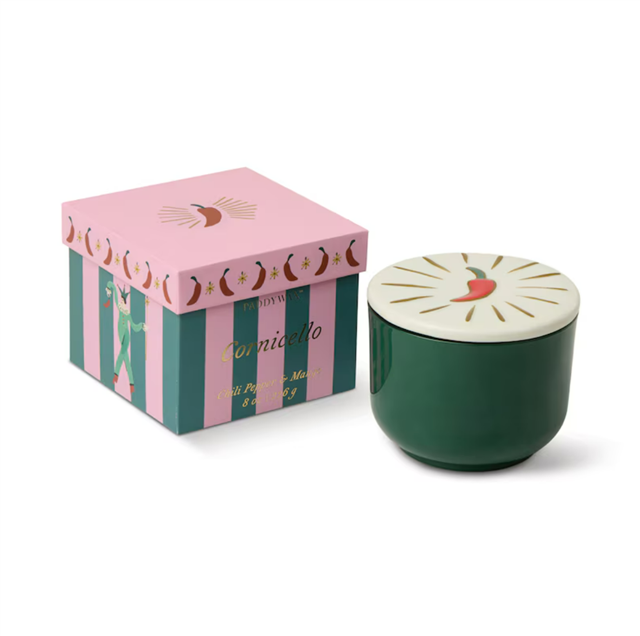Paddywax Charmed Kutulu Cam Mum Chili Lid/Chili Pepper&Mango Yeşil 226 Gr.