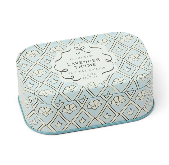 Paddywax Cherie Blue&White Teneke Mum 127 Gr.