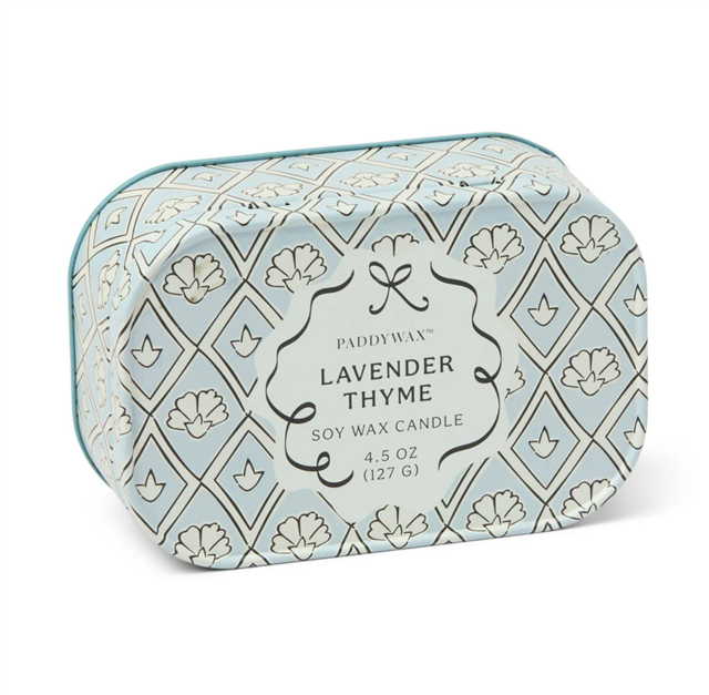 Paddywax Cherie Blue&White Teneke Mum 127 Gr.