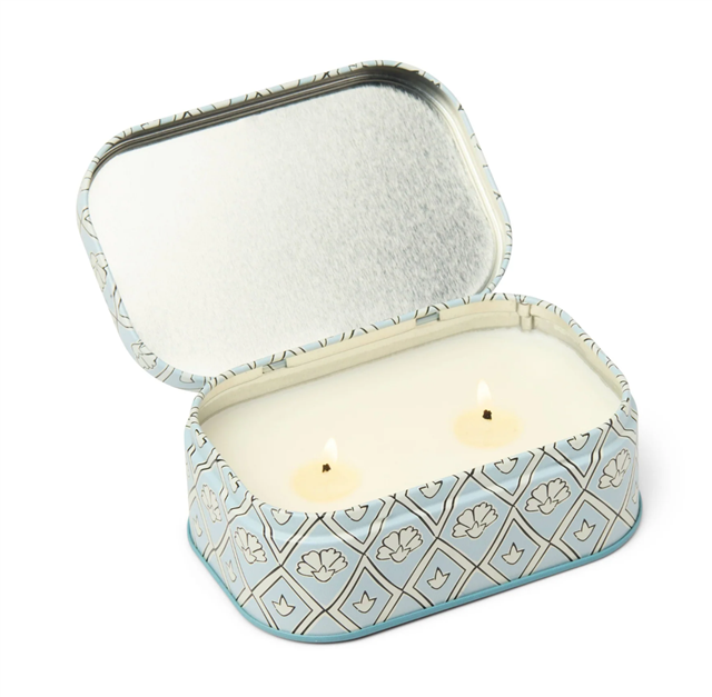 Paddywax Cherie Blue&White Teneke Mum 127 Gr.