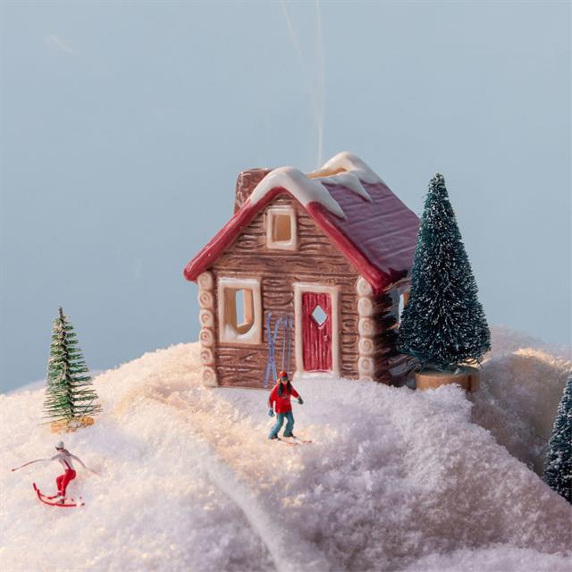 Paddywax-House Cone Incense & Tea Light Holder Tütsülük Alpine Chalet-Mum-2-Milagron.com