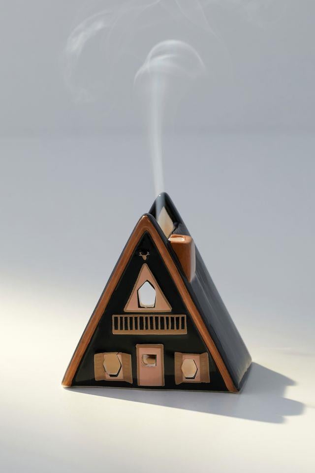 Paddywax-House Cone Incense & Tea Light Holder Tütsülük Nordic Cabin-Mum-5-Milagron.com