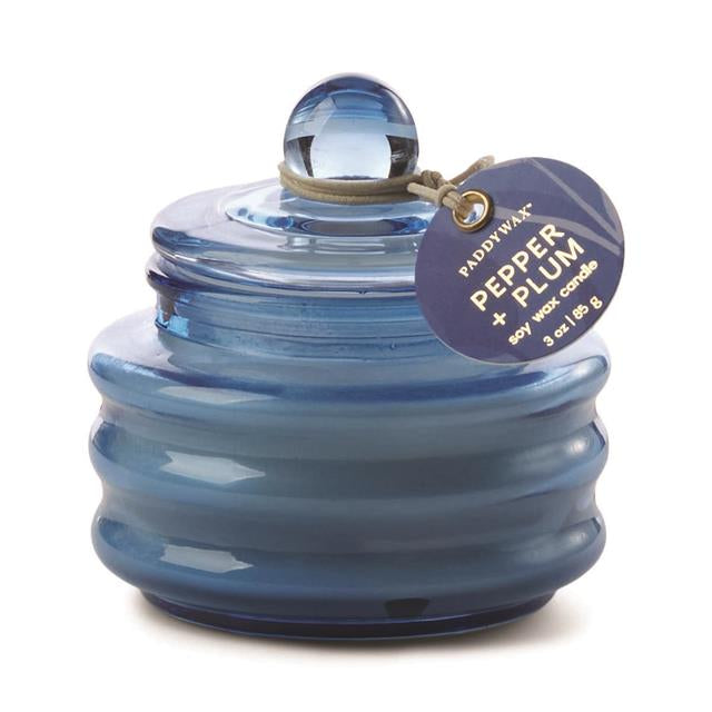 Paddywax-Paddywax Beam Small Glass Vessel Cam Mum Bright Blue Pepper & Plum 85 Gr-Mum-1-Milagron.com