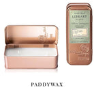 Paddywax Library Candle Two Wick Travel Tin Teneke Mum William Shakespeare