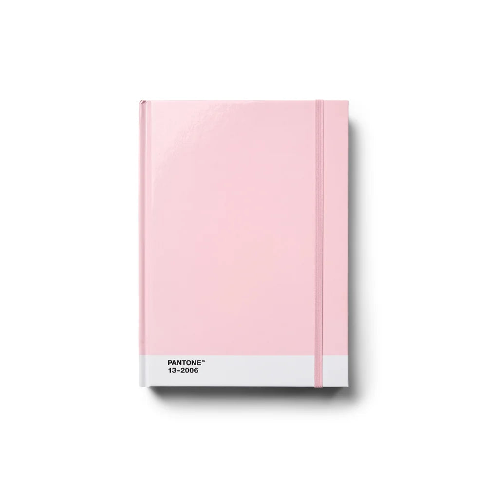Pantone 13-2006 Pembe Sert Kapaklı Noktalı Not Defteri - L