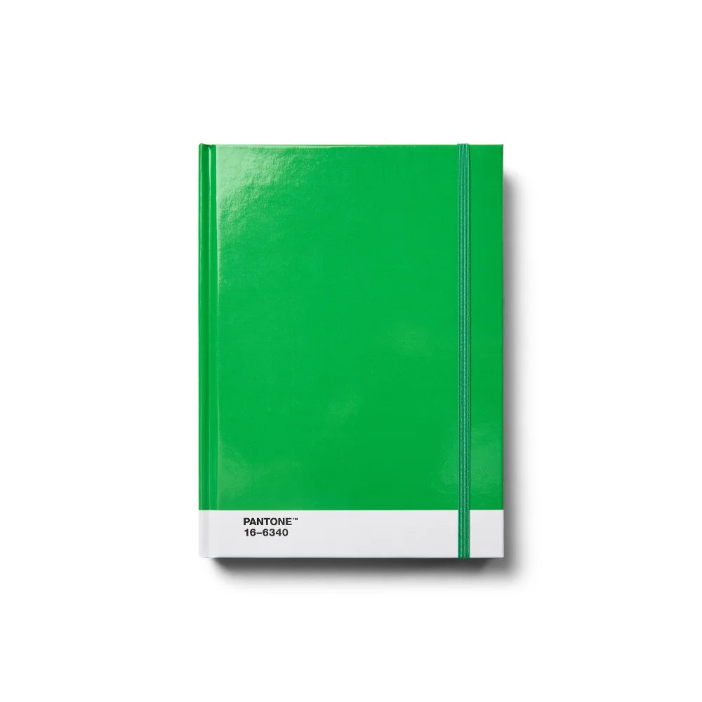 Pantone 16-6340 Yeşil Sert Kapaklı Noktalı Not Defteri - L
