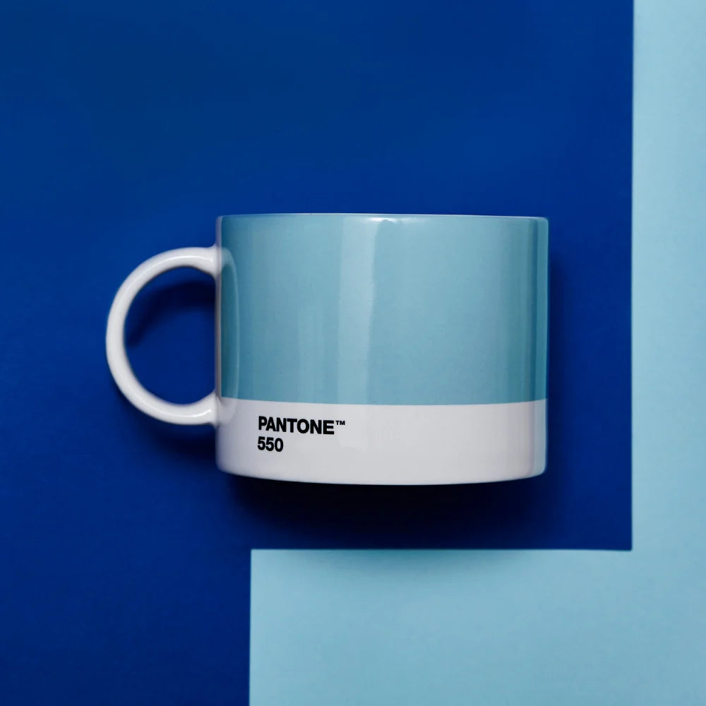 Pantone 550 Açık Mavi Porselen Çay Fincanı