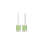 Pantone 578 Yeşil İkili Porselen Mumluk Seti