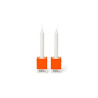Pantone Orange 021 Turuncu İkili Porselen Mumluk Seti