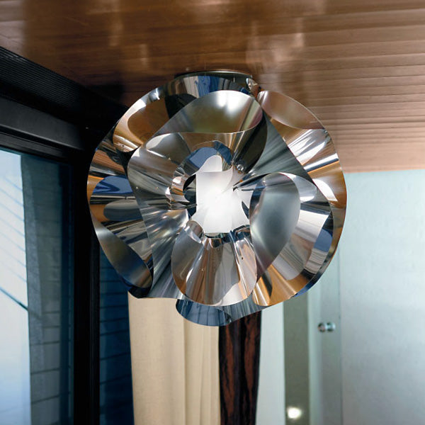 Floral Plafonyer 1L Krom Ø40X40 Cm Cm E27 1X150W